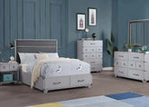 Orchest Gray PU & Gray Full Bed Model 36135F By ACME Furniture